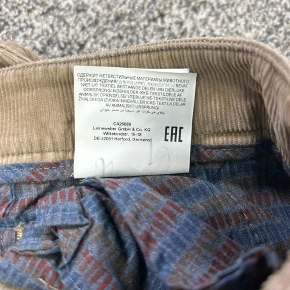 Brax Everest‎ Regular Fit Corduroy Pants Mens 40x34 Beige Dress Work Casual - Picture 8 of 13